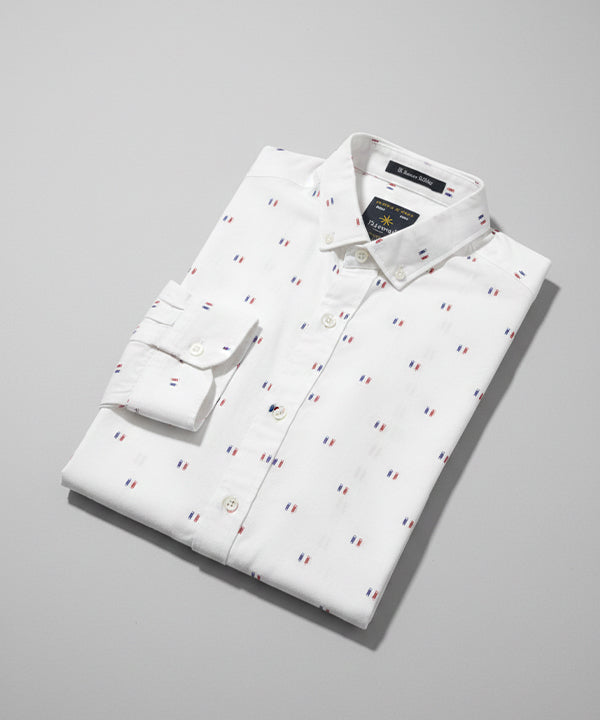 Men's Casual Shirt - Shc-1615 White Dotted