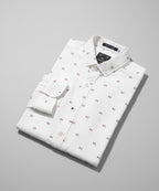 Men's Casual Shirt - Shc-1615 White Dotted
