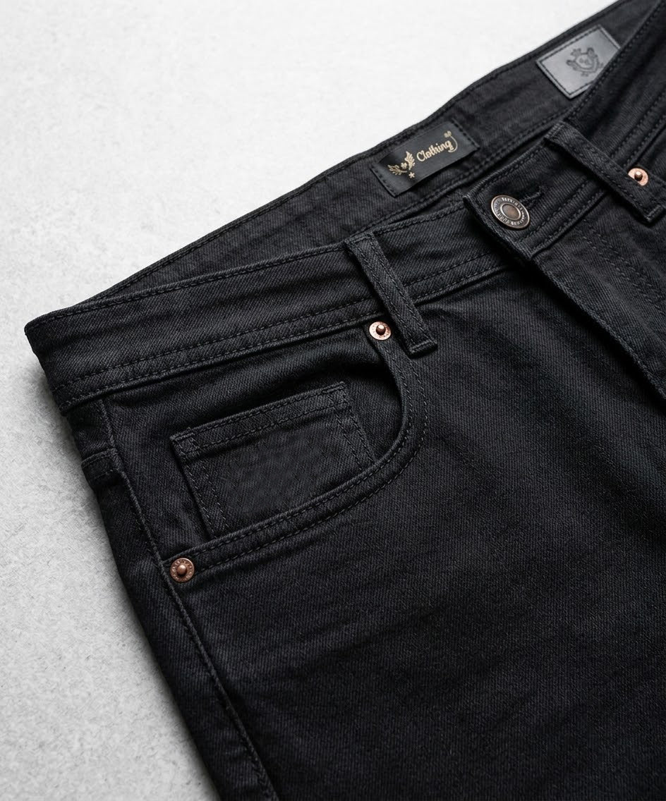 Men's Denim Slim Fit Jeans- Black JP-1812