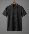 Men's T-Shirt Collar Black Tsh-7025