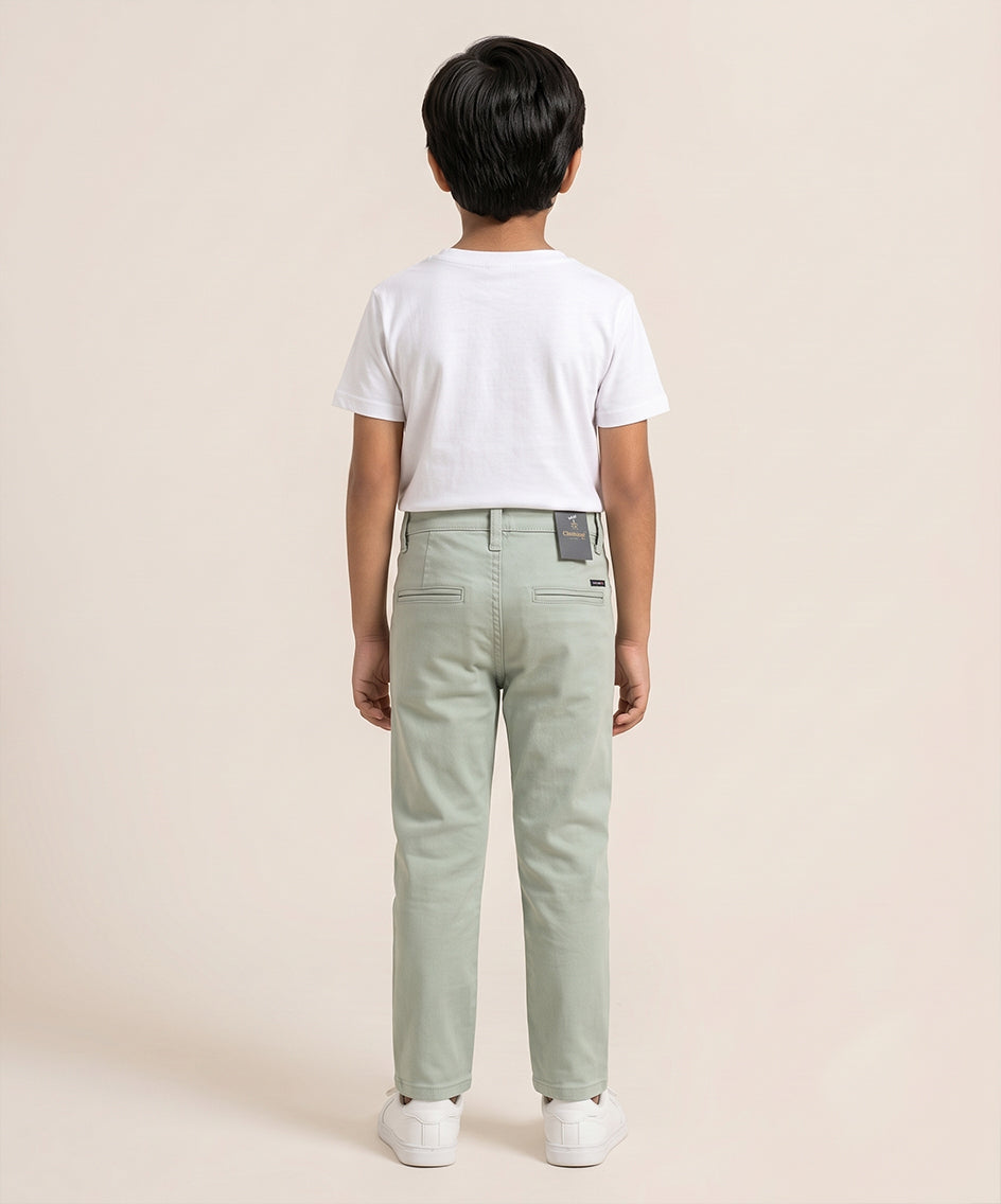 Kids Cotton Chino Pant - Bcp-0036 L Green