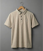 Men's T-Shirt Polo Collar L Coffee Tsh-5923