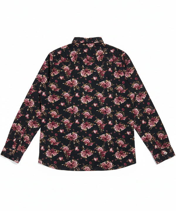Men's Casual Shirt - Shc-0817 Black Floral B