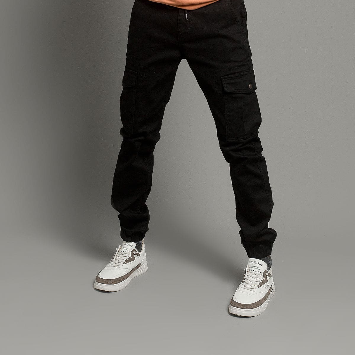 HR Clothing Men's Cargo Trousers - Black LWR-0485