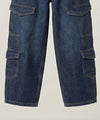 Boys Navy Multi-Pocket Baggy Jeans- Bjp-0299