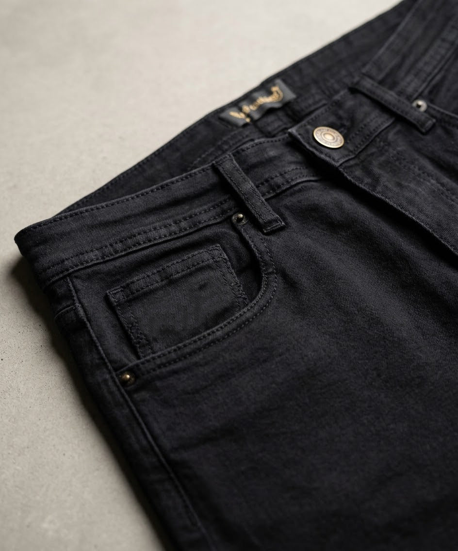 Men's Denim Slim Fit Jeans- Black JP-1782