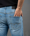 HR Clothing Men's Denim - L Blue JP-2093