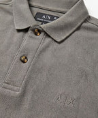 A|X Logo Self-Textured Polo T-Shirt TSH-7163 Grey