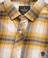 Men's Casual Yellow Chk Half Sleves Shc-2080