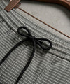 Men’s Pinstripe Drawstring Co-Ord Suit– Relaxed Fit- Green Stripe