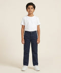 Kids Cotton Self-Navy Chino Pant - Bcp-0052