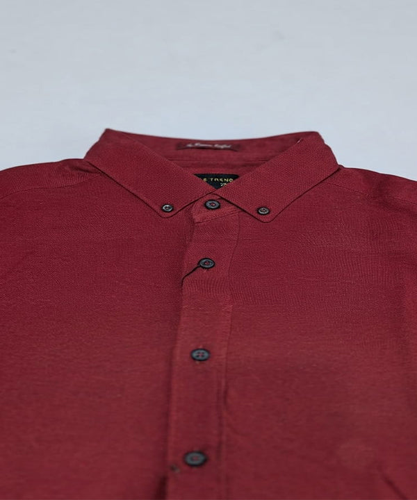 Men's Casual Shirt - Shc-2098 Maroon (ORG-H)