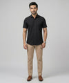 Men's Casual Black Half Sleves Shc-2073