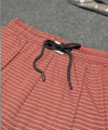 Men’s Pinstripe Drawstring Co-Ord Suit– Relaxed Fit- Maroon Stripe