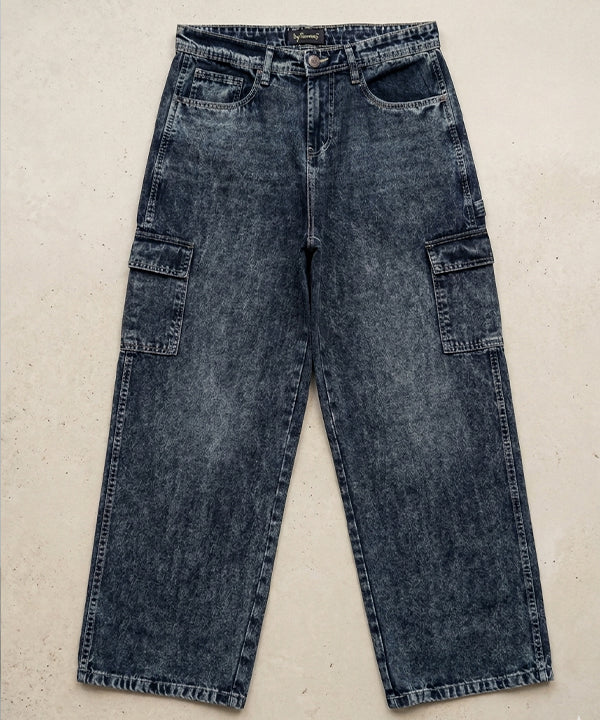 Men's Baggy Carpenter Denim- Jp-2208 Navy