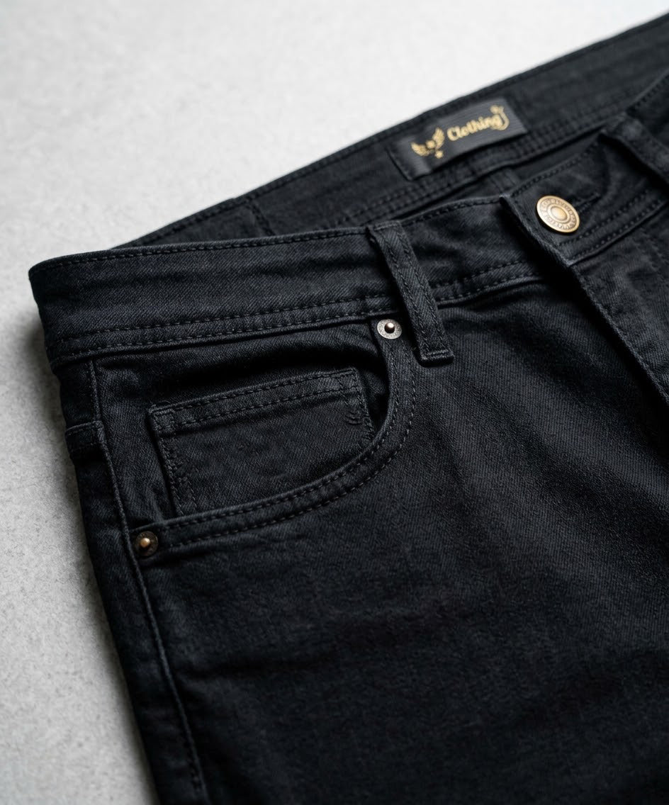 Men's Denim Slim Fit Jeans- Black JP-1861