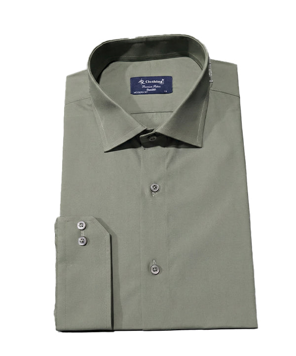 Men's Dress Shirt - Green Dsh-0292