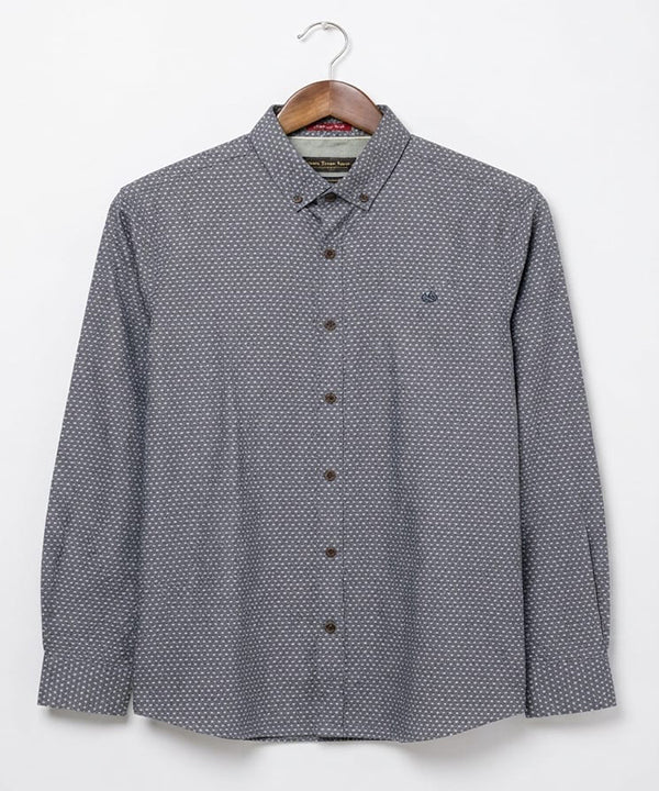 Men's Casual Shirt - Navy Dotted Shc-1717 ORG(H)