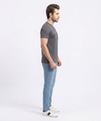 HR Clothing Men’s Printed T-Shirt – Grey TSH-5879