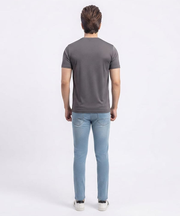 HR Clothing Men’s Printed T-Shirt – Grey TSH-5879
