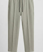 Waffle Knit Elastic Waist Trousers - Green Lwr-0694