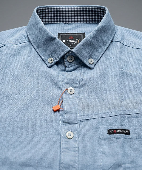 Men's Casual Shirt - Shc-1381 Sky Blue