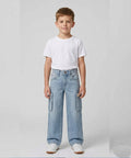 Boys Comfortable Relaxed Fit Baggy Denim jeans - Ice Blue Bjp-0291