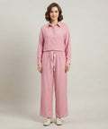 Women's Western Pink Relaxed Fit Co-Ord Set LTP-0030