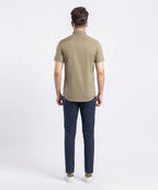 Men's Casual Green Half Sleves Shc-1845