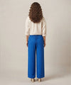 Women's Casual Blue Palazzo Trousers LPZ-0058