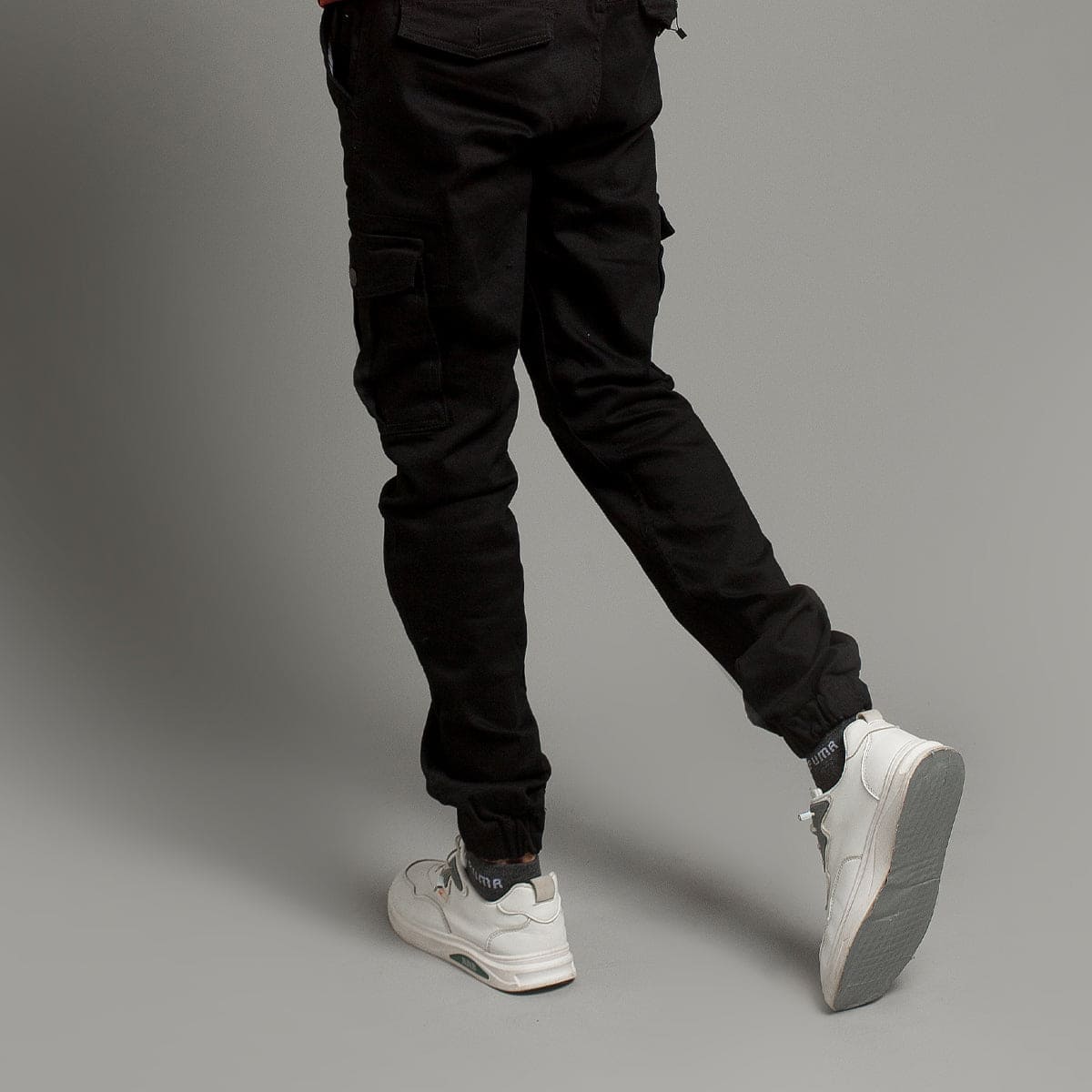 HR Clothing Men's Cargo Trousers - Black LWR-0485