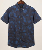 Men's Casual Printed Blue Half Sleves Shc-1778