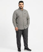 Men's Over Size Casual Shirt - Black Chk Shc-1933 ORG
