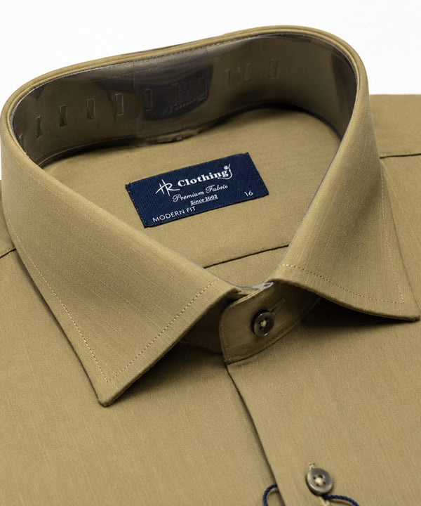 Men's Dress Shirt - L-Olive Dsh-0293