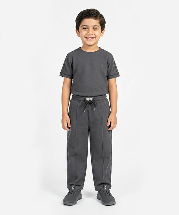 Kids Smart Baggy stretchable premium trouser Black BLW-0136
