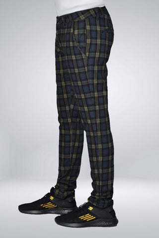 Cotton Checkered Chino Cp-0394 Green Black Chk