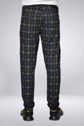 Cotton Checkered Chino Cp-0394 Green Black Chk