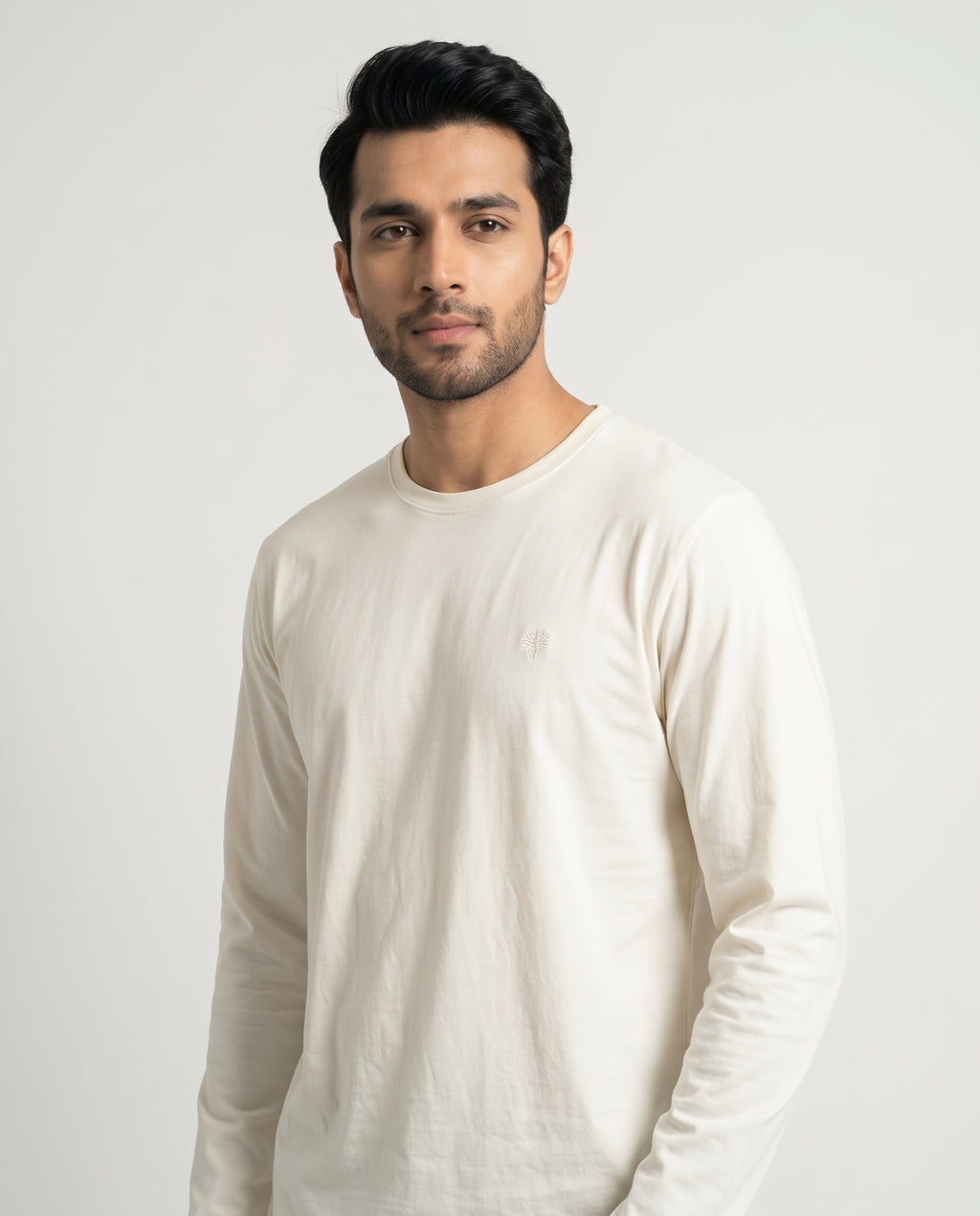 HR Clothing Men’s Off-White Full-Sleeves T-Shirt – TSH-5603