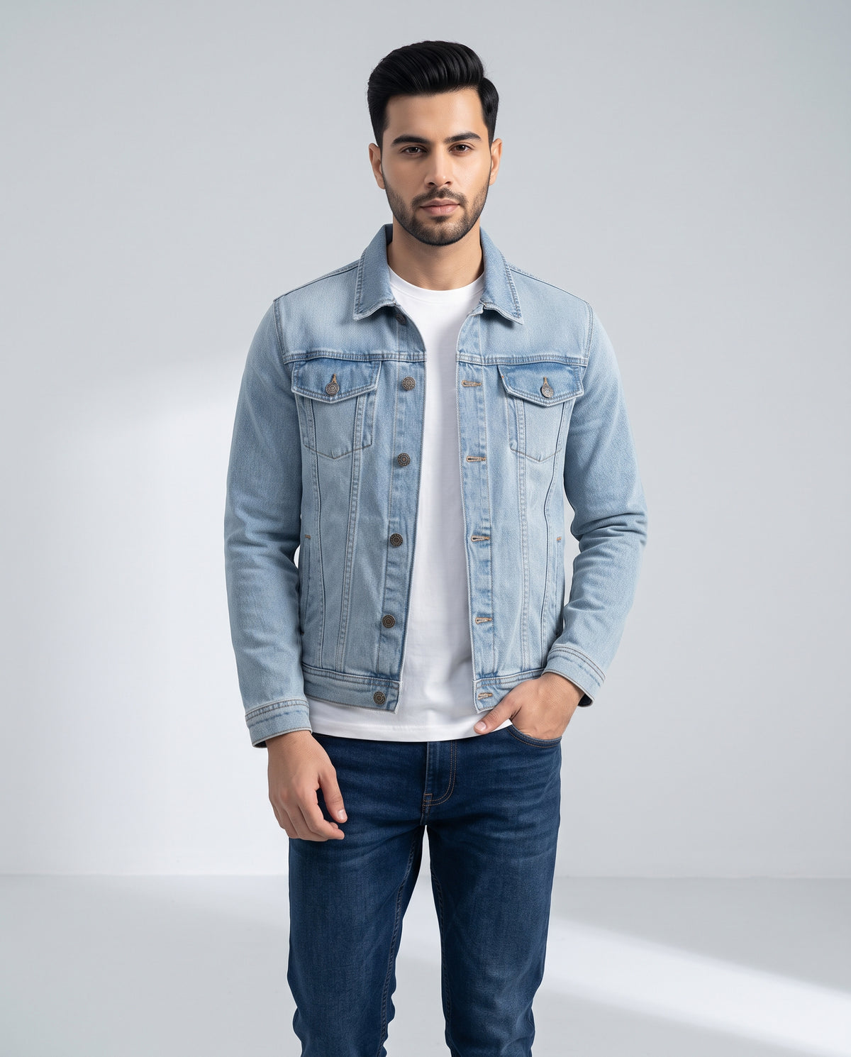 Men's Denim Jacket - Ice Blue JK-0453