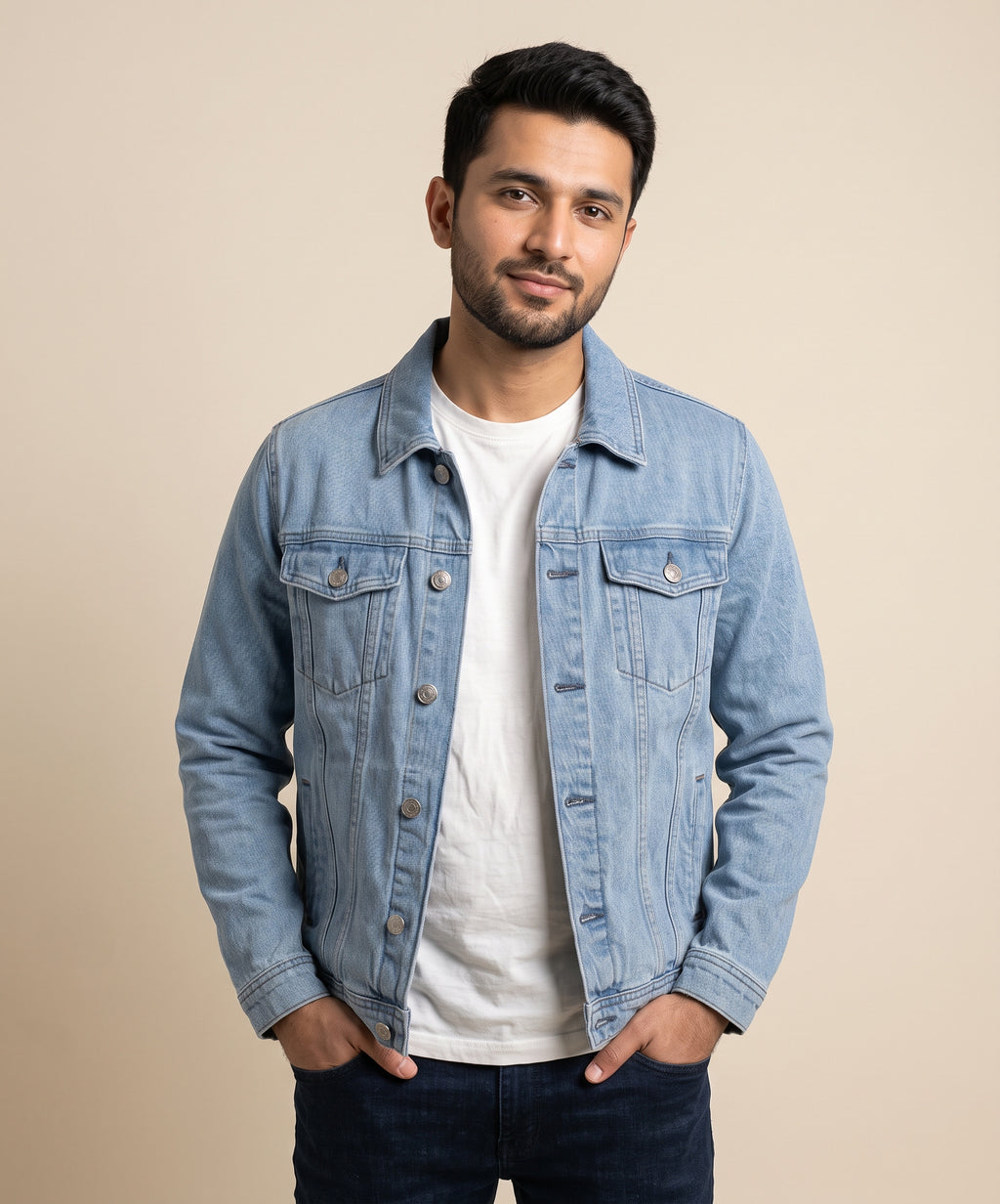 Men's Denim Jacket - Ice Blue JK-0419