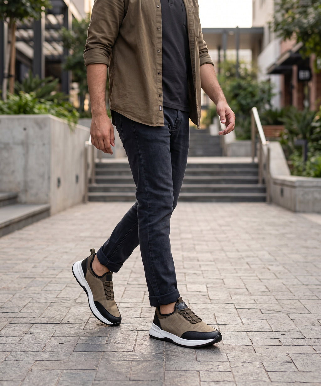 Slip-On Casual Sneakers Fw-0165 Khaki