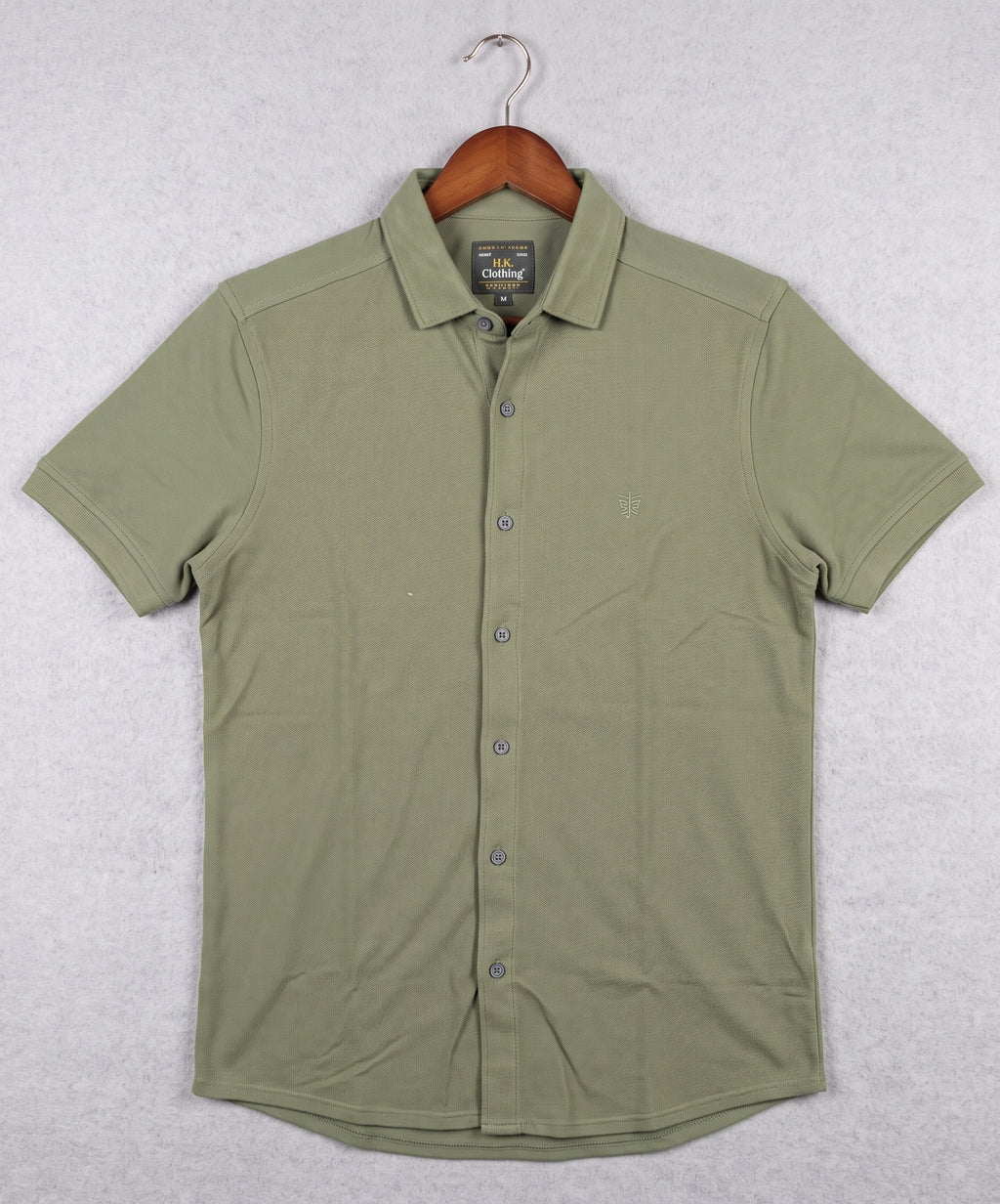 Men's Green Casual Half Sleeve Shirt – SHC-2070