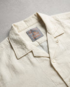 Men's Linen Shirt Full-Sleeves - Texture-Fawn Shc-3101 (ORG-H)