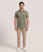 Men's Green Casual Half Sleeve Shirt – SHC-2070