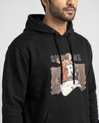 HR Clothing Men's Printed Hoodie - Black - Tsh-5996