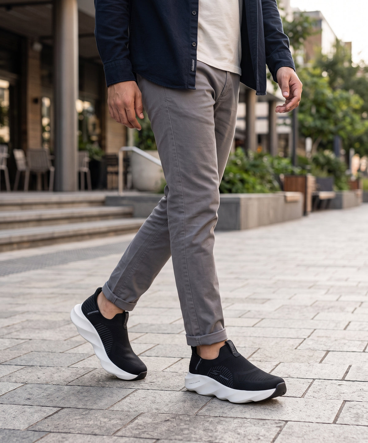 Knit Running Sneakers Fw-0179 Black