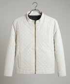 Men's Faux Leather Jacket Jk-0337 White