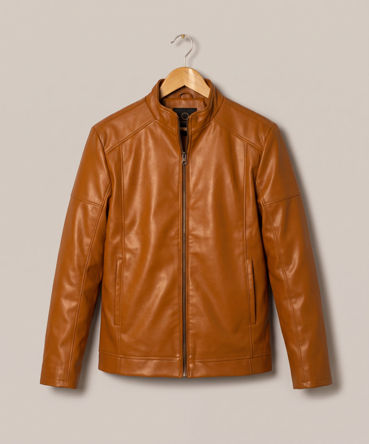 Men's Faux Leather Jacket Jk-0316 Camel