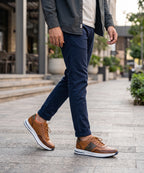 Leather Casual Sneakers Fw-0171 Brown