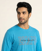 HR Clothing Men’s L-Blue Full-Sleeves T-Shirt – TSH-6735